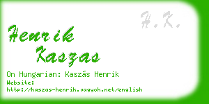 henrik kaszas business card