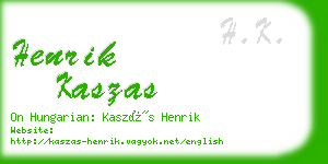 henrik kaszas business card